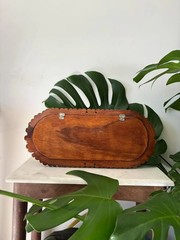 Hawaii Hand Made Wall Hanging Decor Plaques Carved Wood “ALOHA” Plumeria Flower