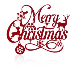 Metal Merry Christmas Wall Decor Christmas Sign Letter Decorative Hanging Pla…