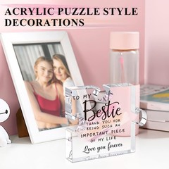 Bestie Gifts for Women Friendship 0.6″ Thickness Acrylic Puzzle & Gift Box,G…