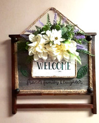 COUNTRY-(WELCOME ) WALL HANGING-12-1/2 X 12 INCHES