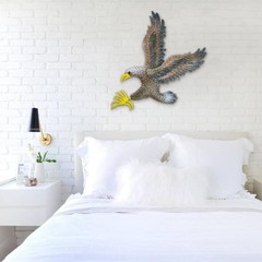 Eagle Metal Wall Art for Living Room 23.6”H X 22.4” L Handmade Large Eagle Wa…