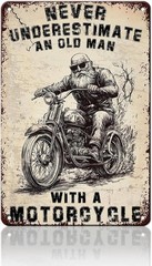Motorcycle Tin Sign Aluminum Metal 8×12 Funny Garage Wall Decor