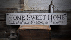 Home Sweet Home, Home, Home Sweet Home – Rustic Distressed Wood Sign
