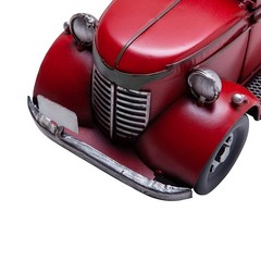 12” Iron Classic Red Truck Pick-up Model Collectible Vehicle Decoration, Col…