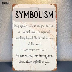 Tin Sign Symbolism Iron Wall Art Decorative Plaque