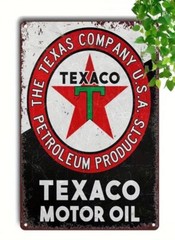 Texaco Motor Oil Metal Sign 8 x 12 Man Cave, Game Room, Bar