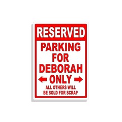 Personalized Parking Sign Wall Decal Metal Sign No Parking Customized Deborah