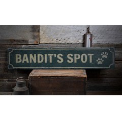 Dog Spot Sign, Wooden Dog Decor -Distressed Wooden Sign