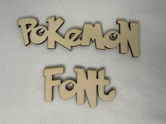 Laser Cut Unfinished Wood Letters or Numbers Pokemon Inspired Font Cutout