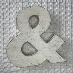 Hobby Lobby MDF Ampersand Letter Sign White Decorative Wall Decor