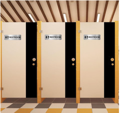 Letreros baño unisex 2 pzas metal adhesivo fuerte, fácil instalación 23×7,6 cm