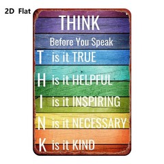 20.32*30.48 cm Metal Sign “Rainbow Wood Grain”