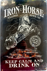 Iron Horse Saloon Metal Sign 11. 1/2″ x 17. 1/2″ Official Licensed Biker Bar FL