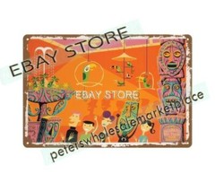 Enchanted Tiki Roombeach bar wall art metal tin sign metal advertising plaques