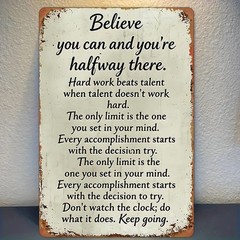 20.32*30.48 cm Metal Sign Inspirational Quote Wall Art
