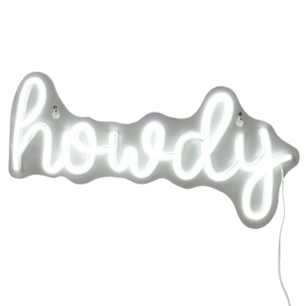 Urban Shop 9.5″ x 21″ Howdy White LED Wall Sign