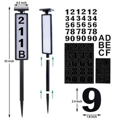 Solar Lighted House Address Numbers Sign, Solar Powered House Numbers Light, …