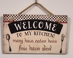 Welcome To My Kitchen Wood Wall Sign