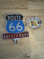 Route 66 License Plate Topper Frame Home Office Work Garage Decoration Decor USA