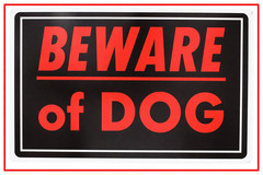 PACK OF 2 Beware of Dog Sign 10″ x 14″ Heavy Duty Aluminum Warning Sign