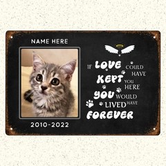 12×8 Personalized Metal Pet Portrait: Custom Dog Cat Memorial Art Print