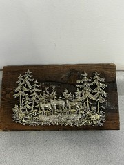 VTG Deer Woods 3D Wood Wall Plaque Hanging Or Standing Rustic Cabin Decor