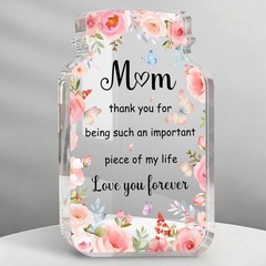 Thank You Gifts for Mom, Love You Forever Desktop Decor Sign, Inspirational