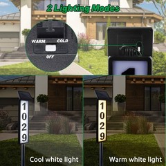 Solar Lighted House Address Numbers Sign, Solar Powered House Numbers Light, …