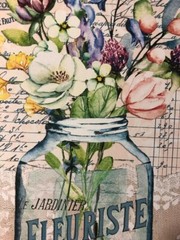 French Flowers, Floral Vase Bouquet, Shabby Chic HANDCRAFTED Plaque / Sign