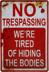 Funny 8″x12″ No Trespassing Vintage Metal Sign – Perfect for Indoor & Outdoor