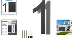 Contemporary 8-Inch Floating House Number – Weather-Resistant Acrylic Decor