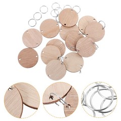 50 Pcs Hanging Birthday Board Calendar Wooden Circles Round Slices for