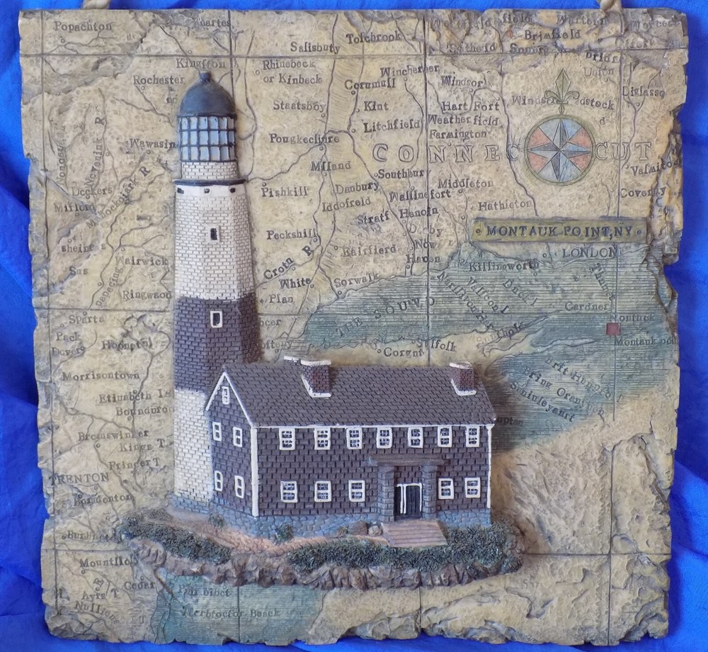 Lighthouse Montauk Point Long Island New York Wall Hanger 3D Plaque 7.5″ x 7.5″