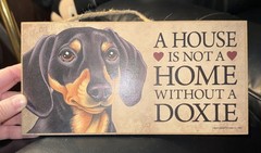 10 × 5 In Wooden A House Is Not A Home Without A Doxie Sign