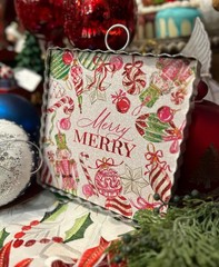 Christmas Merry Merry Nutcracker Mini Print Round Top Collection