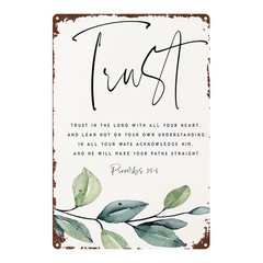 Natural Greenery Metal Wall Art 8×12 Vintage Decor