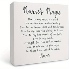 2D Wooden Sign of The Nurse’S Prayer Decorative Signs for Home Desk Decorations