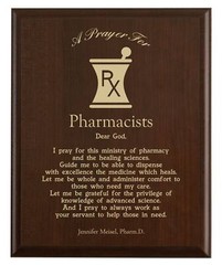 Pharmacists Prayer Plaque – Personalized Pharmacy Gift for PharmD Grad