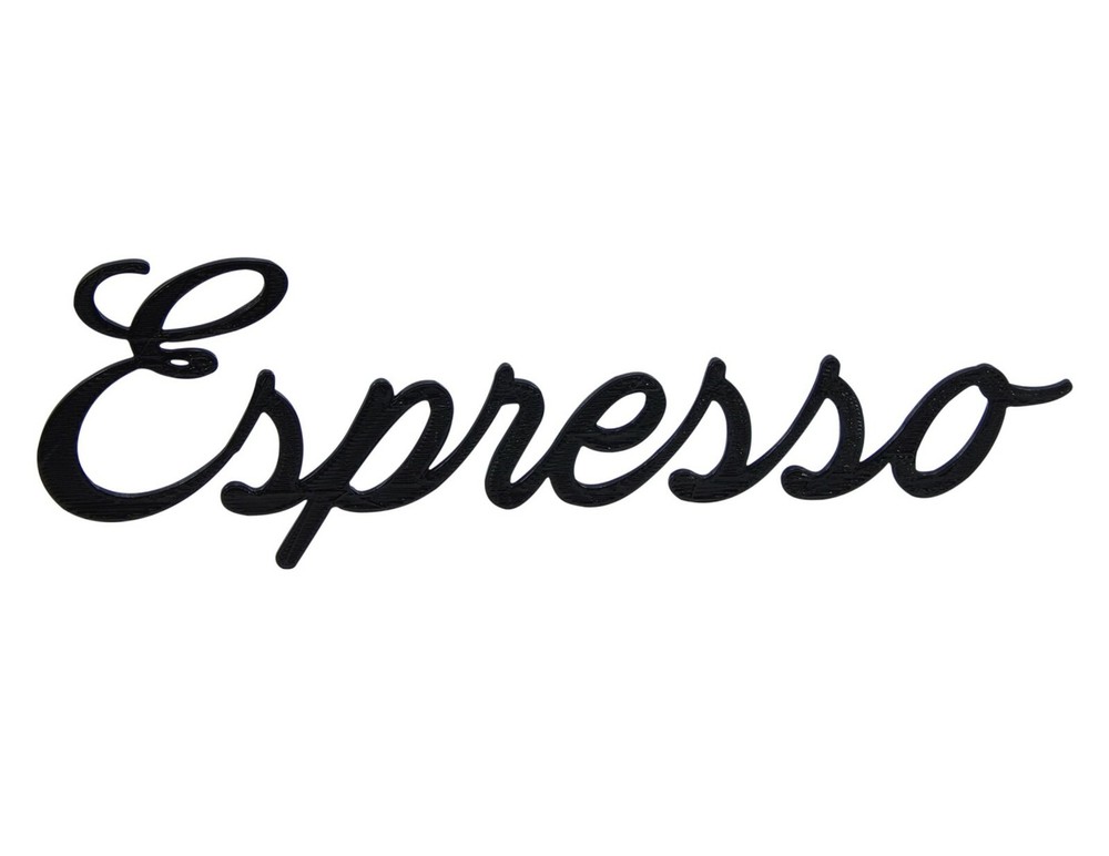 Espresso Word Art Sign Coffee Home Decor Wall Hanging Cursive Script Typography