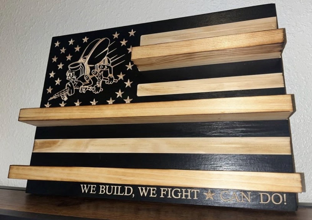 40 Coin Navy Sea Bees Military Challenge Coin Display Holder