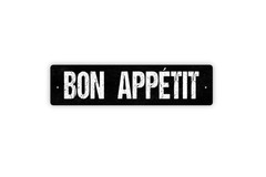Bon Appetit Sign | French Kitchen Decor | Rustic Dining Room Cafe Bistro Wall