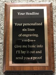 5″ X 7″ Employee of the Month/Sports/Safety/Custom Plaque Award-FREE Engraving