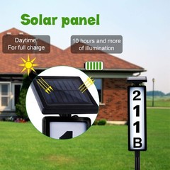 Solar Lighted House Address Numbers Sign, Solar Powered House Numbers Light, …