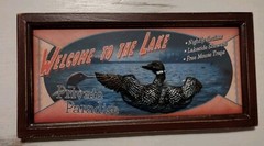 Rivers Edge Products Wooden Wall Art Welcome to the Lake/raised Loon Decor