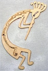 COPPERCUTTS Kokopelli Wall Plaque 6″ x 10″ SouthWest Rustic Style Copper & Wood
