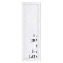 Plaque Wall Door Hanging Wooden Sign 2.5 Inch Dia. Go Jump in the Lake Pack of 2