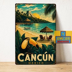 Cancun Mexico Metal Poster Tin Sign Travel Destination Home Wall Decor 20*30cm