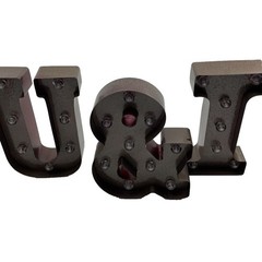 Light Up Marquee Letters U & I Wedding Love Decor As Is Condition Romantic Party