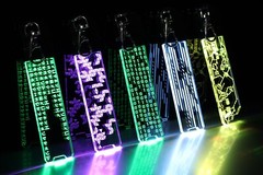 Futuristic Cyberpunk LED Keychain | Different Designs – Circuit Board, Green Cod