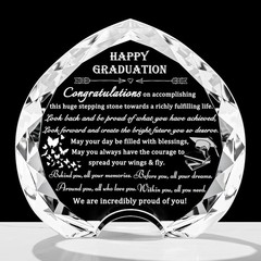 2026 Graduation Gift for Her Him Laser Engraved Crystal Class Keepsake
